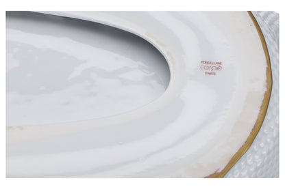 Zierschale groß schwer mit Applikationen