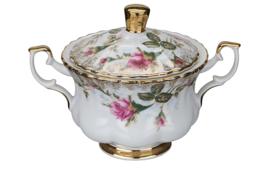 Zuckerdose Rosendekor