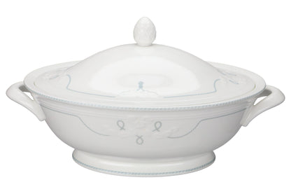 Suppenterrine oval Griffe rund