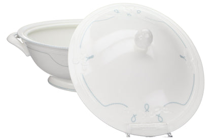 Suppenterrine oval Griffe rund