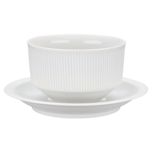 Sauciere mit Teller einteilig