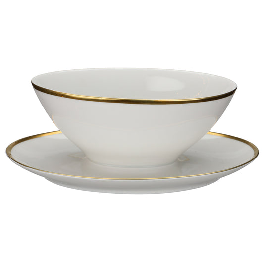 Sauciere mit Teller einteilig