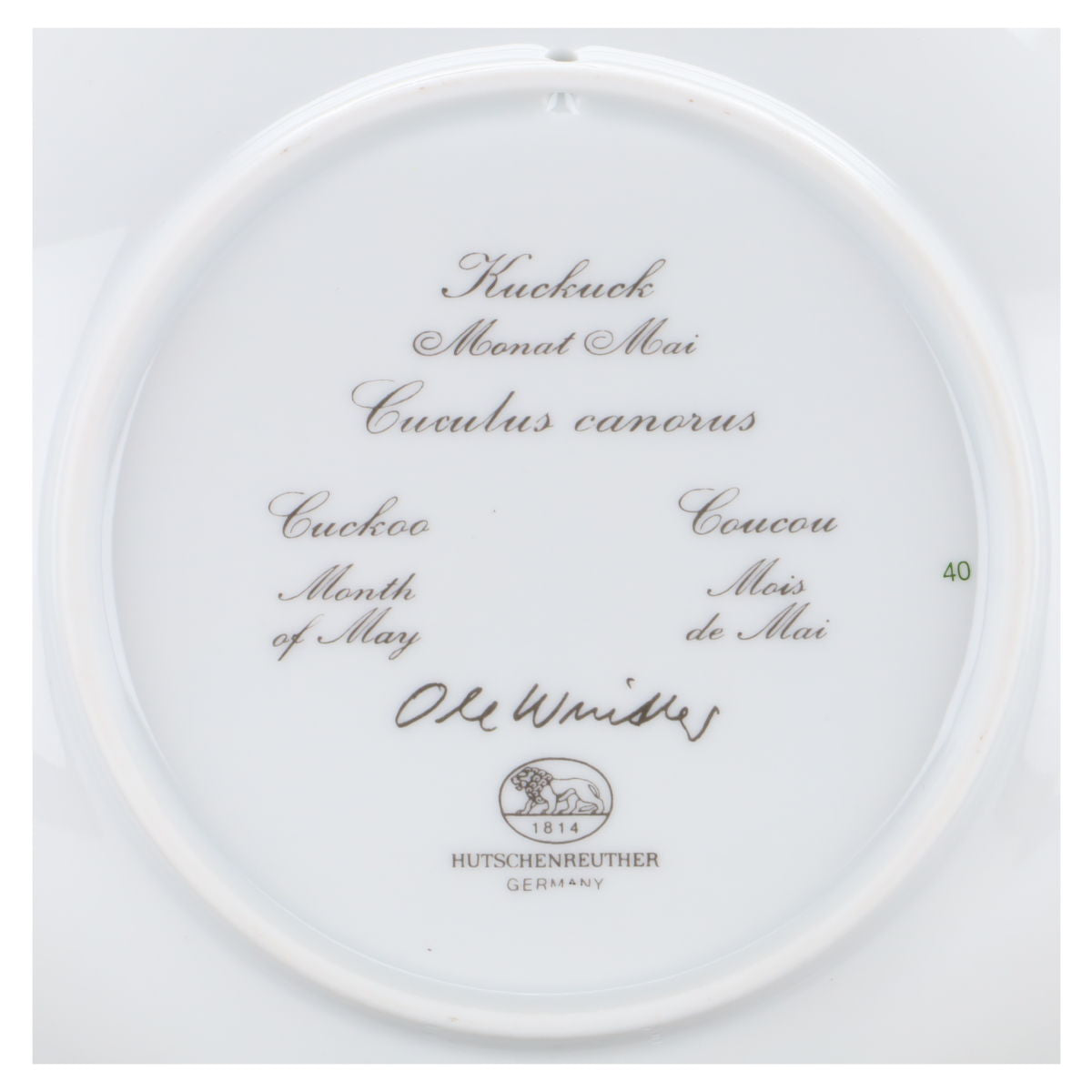 Wandteller klein - Mai Kuckuck
