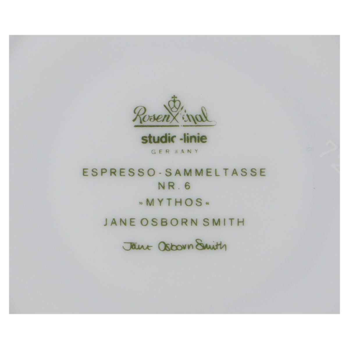 Untertasse Espresso Mythos Nr. 1 B. Wiinblad II. Wahl