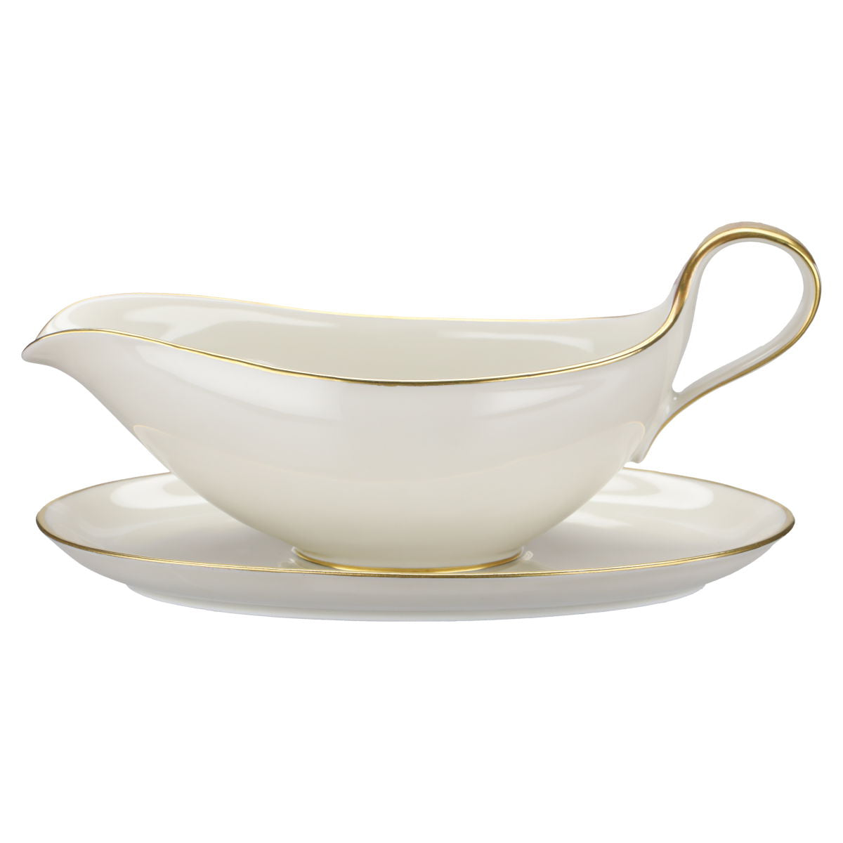 Sauciere mit Teller einteilig