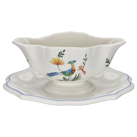 Sauciere mit Teller einteilig