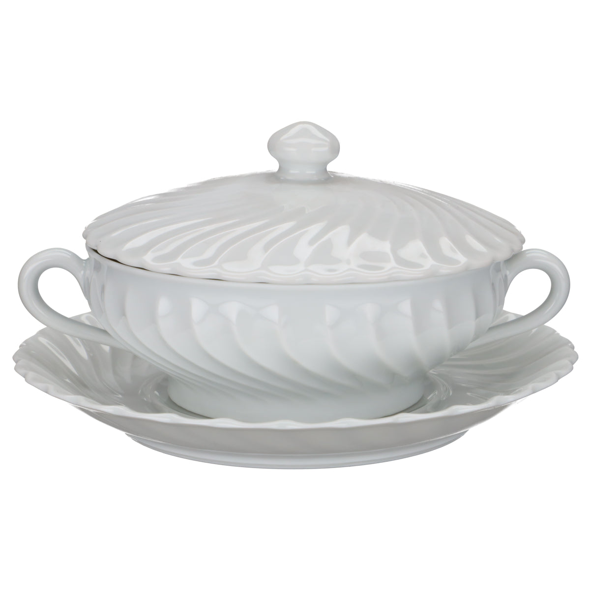 Suppentasse mit Untere und Deckel