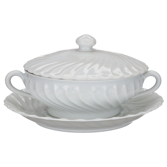 Suppentasse mit Untere und Deckel