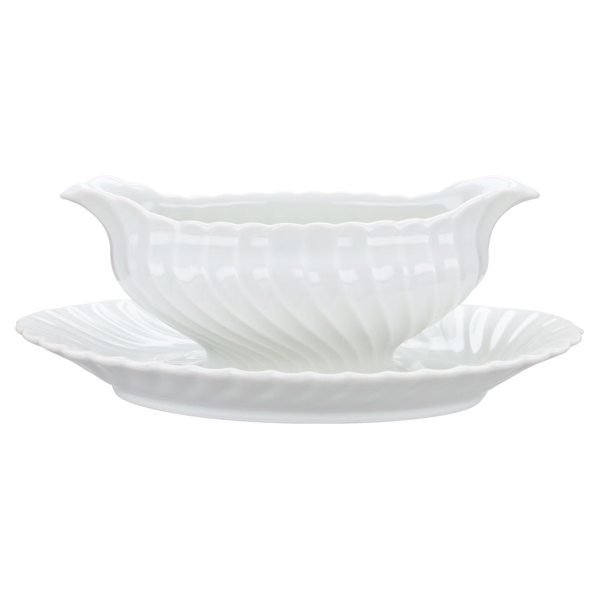 Sauciere mit Teller einteilig