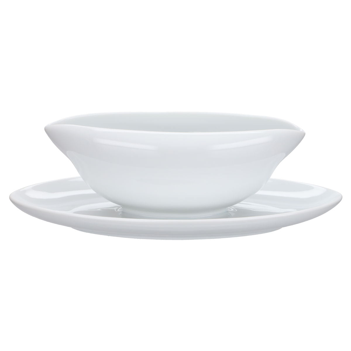 Sauciere mit Teller einteilig