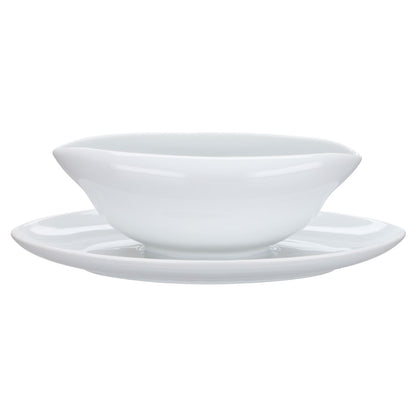 Sauciere mit Teller einteilig