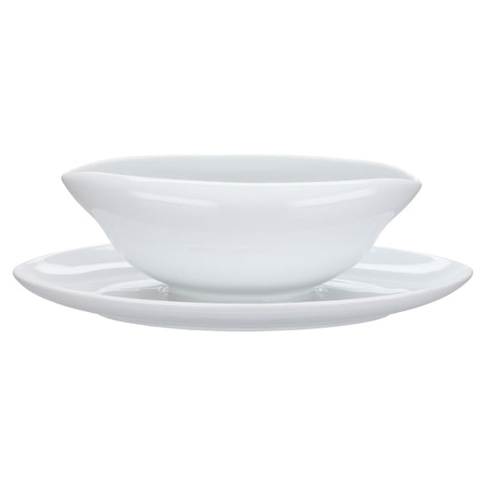 Sauciere mit Teller einteilig