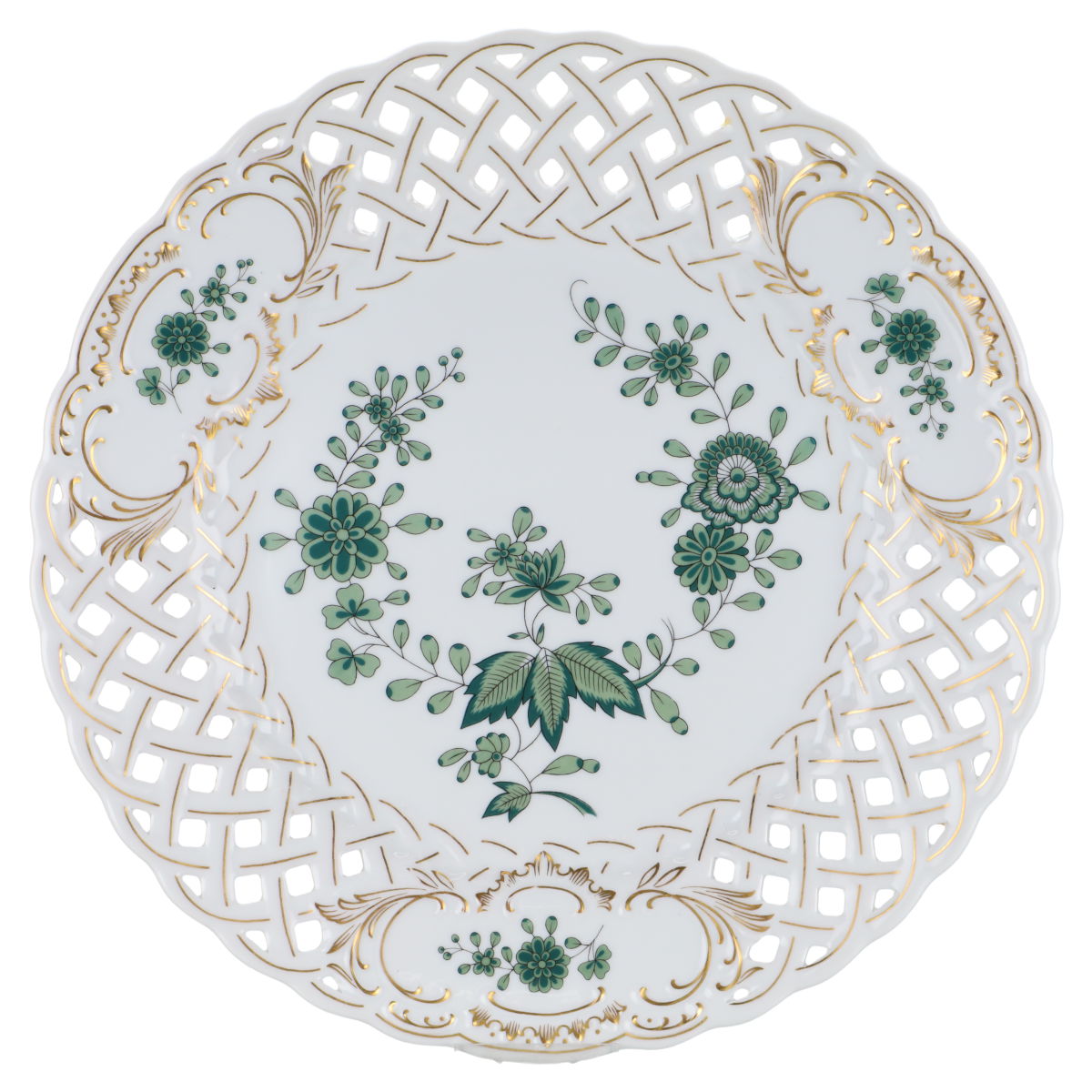 Durchbruchteller Wandteller mit Gold D 25,5 cm