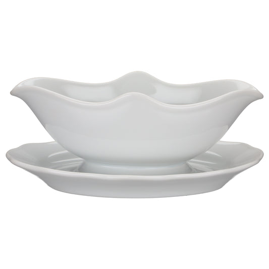 Sauciere mit Teller einteilig