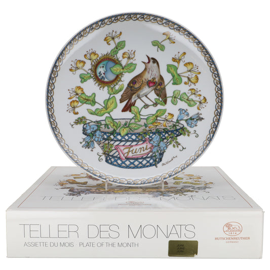 Wandteller groß Juni Nachtigall in OVP