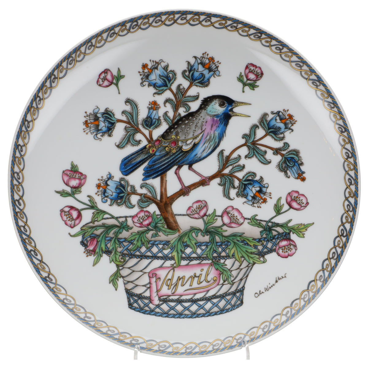 Wandteller groß April Star