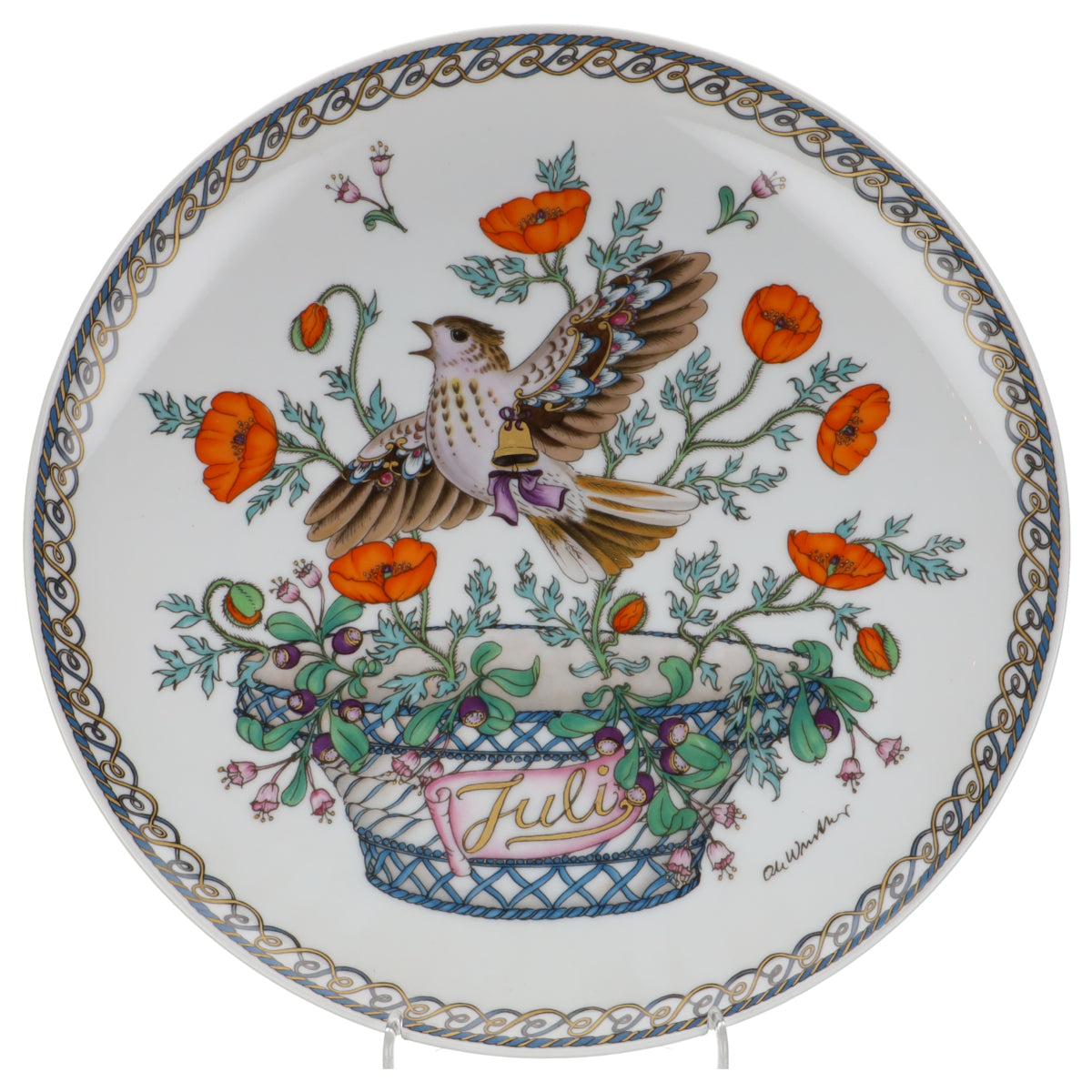 Wandteller groß Juli Lerche