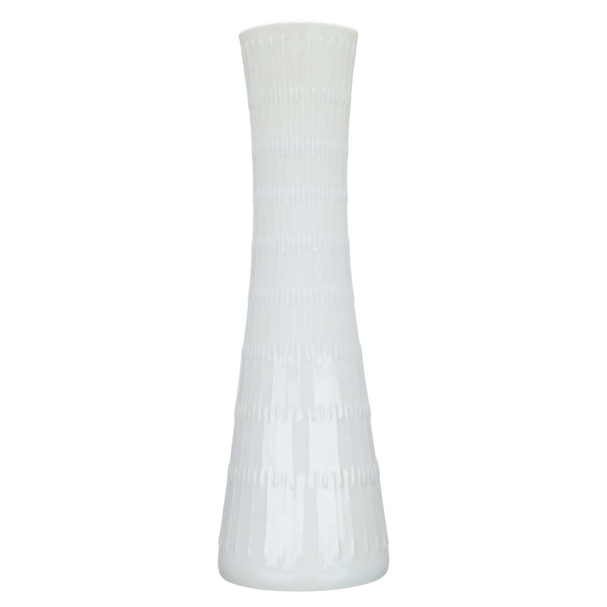 Vase sehr groß Kunstabteilung weiß Reliefdekor