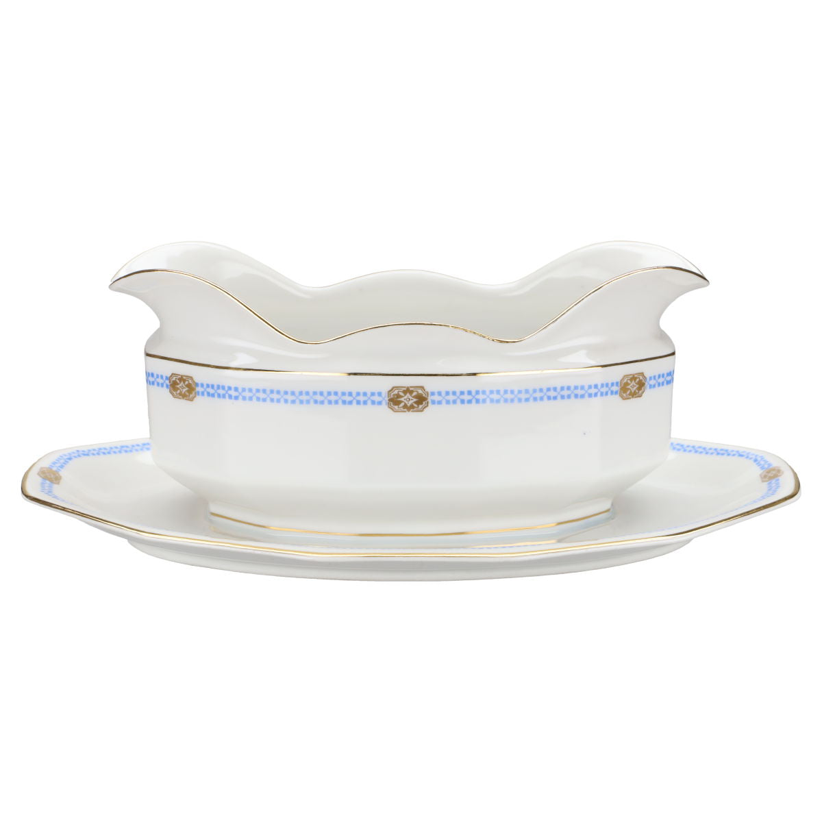 Sauciere mit Teller einteilig