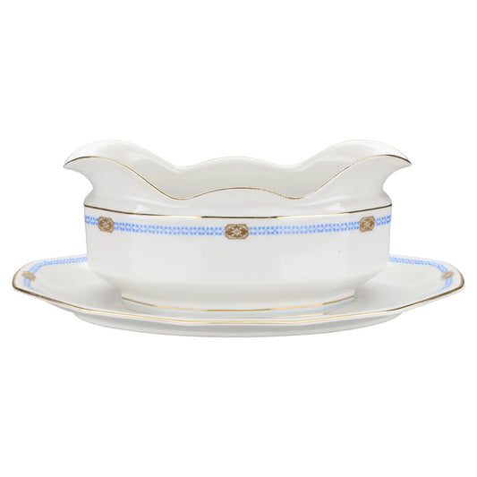 Sauciere mit Teller einteilig