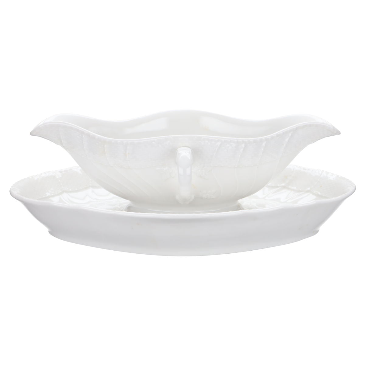 Sauciere mit Teller einteilig groß