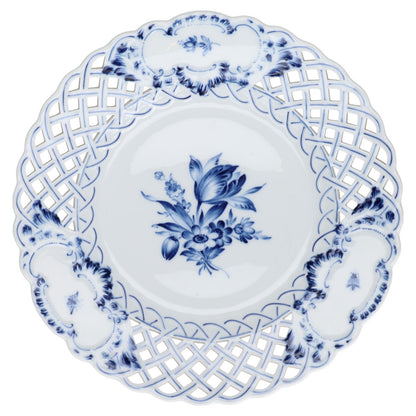 Durchbruchteller groß Blaue mit Insekten Blume I.Wahl