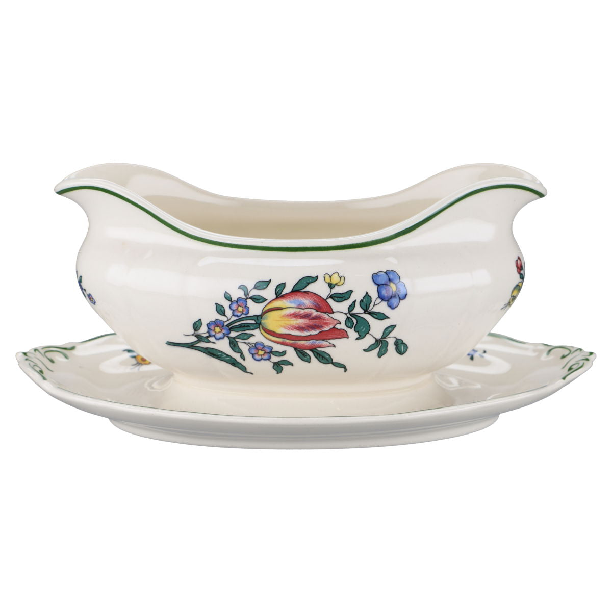 Sauciere mit Teller einteilig