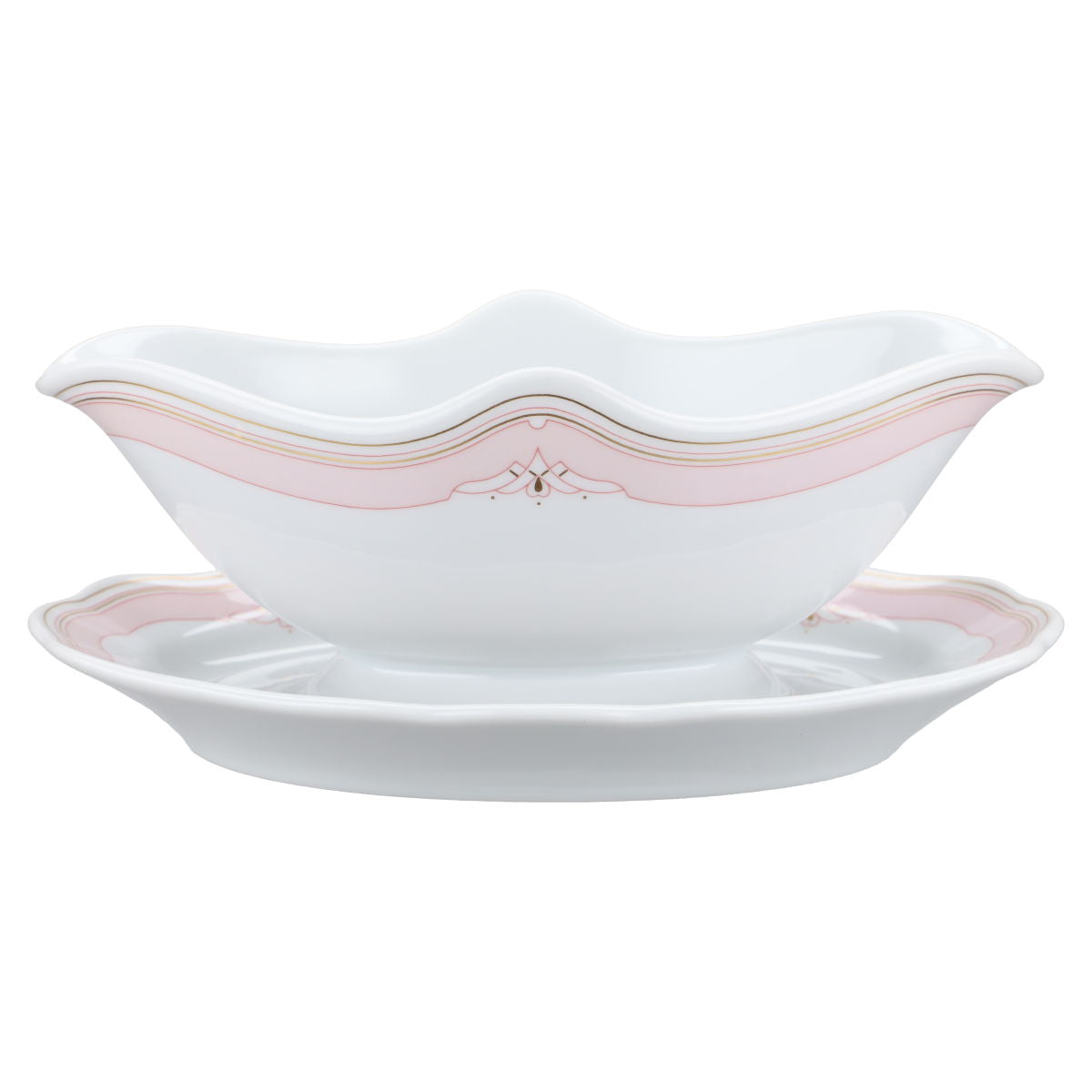 Sauciere mit Teller einteilig