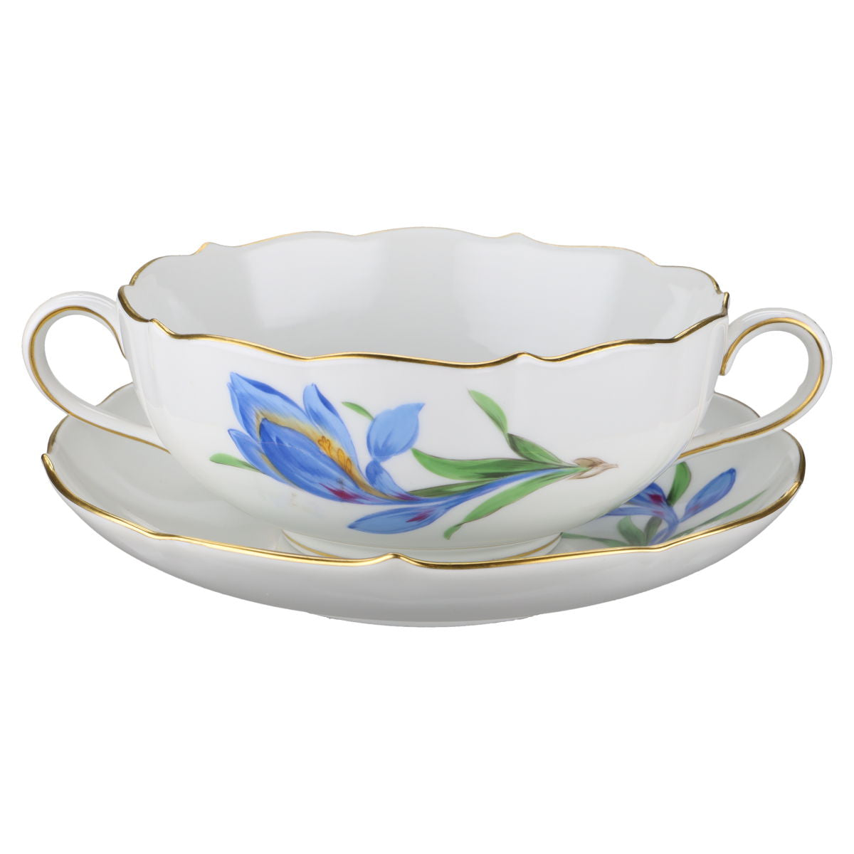 Suppentasse mit Untere Krokusblüte blau