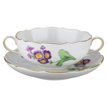 Suppentasse mit Untere Primel blau