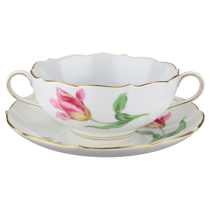 Suppentasse mit Untere Tulpe pink