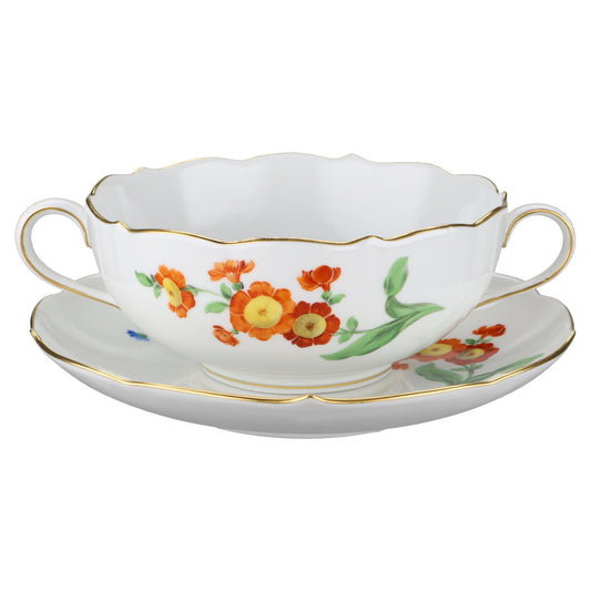 Suppentasse mit Untere Primel Orange