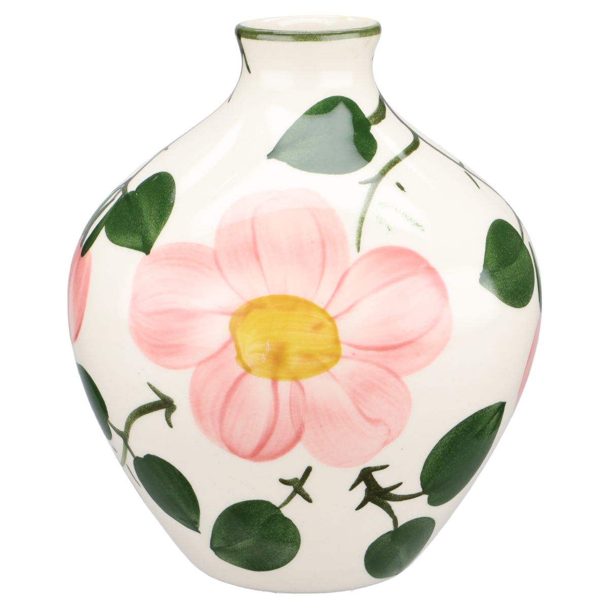Vase bauchig ohne grünen Rand H 12,5 cm