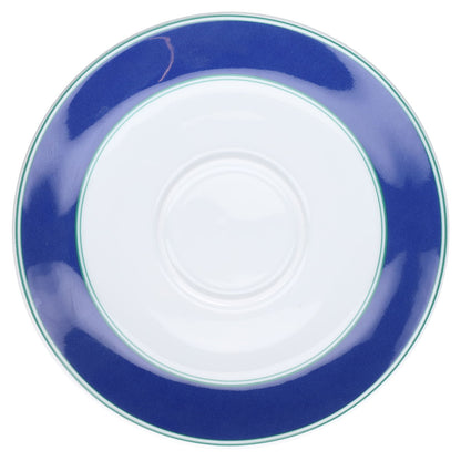 Untertasse für Frühstückstasse XL Blauer Rand