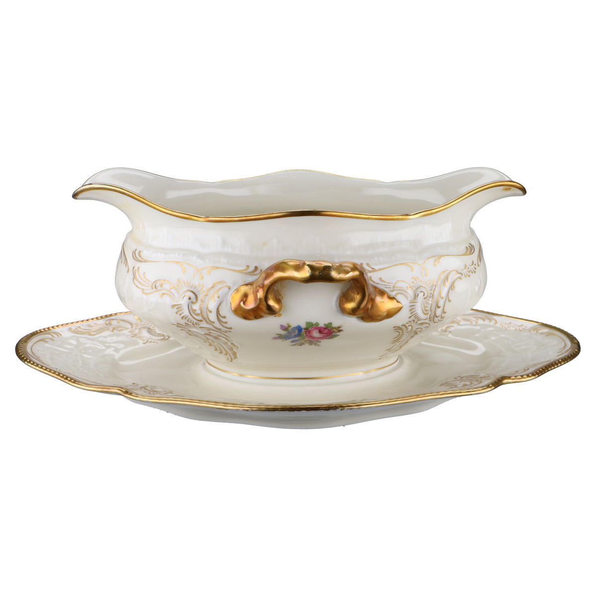 Sauciere mit Teller einteilig