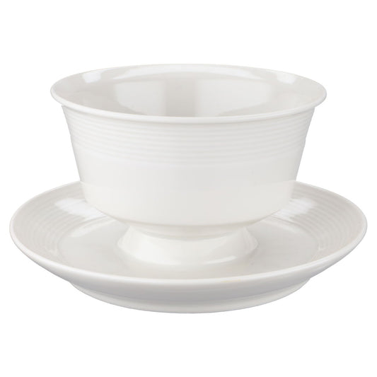 Sauciere mit Teller einteilig