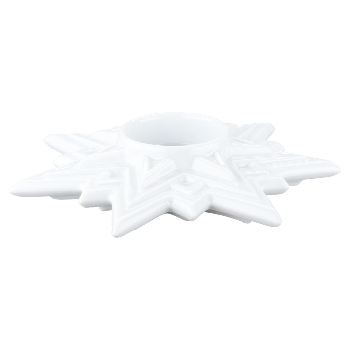 Teelichthalter als Stern weiß