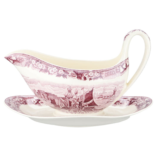 Sauciere mit Teller einteilig