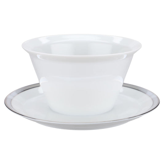 Sauciere mit Teller einteilig