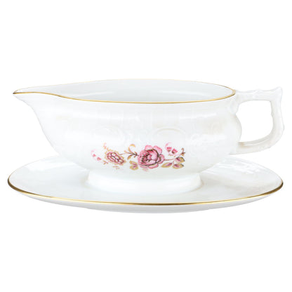 Sauciere mit Teller einteilig