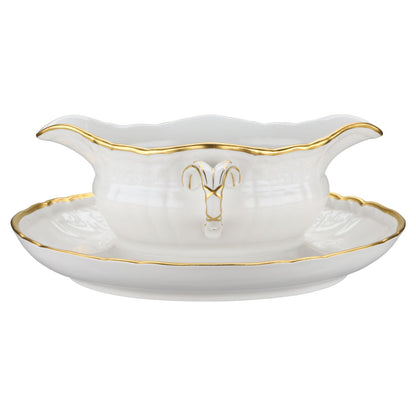 Sauciere mit Teller einteilig