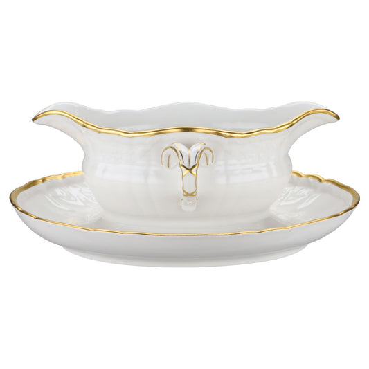 Sauciere mit Teller einteilig