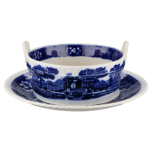 Butterfass / Sauciere mit Teller einteilig