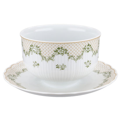 Sauciere mit Teller einteilig