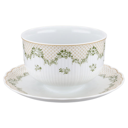 Sauciere mit Teller einteilig