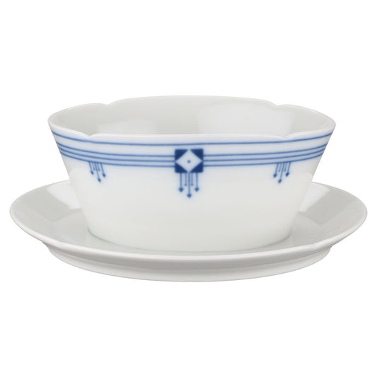 Sauciere mit Teller einteilig