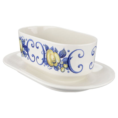 Sauciere mit Teller einteilig