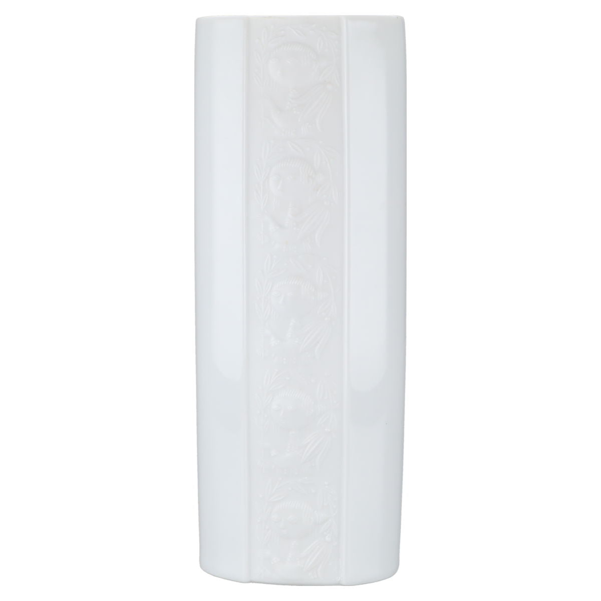 Vase oval Biskuit Reliefdekor