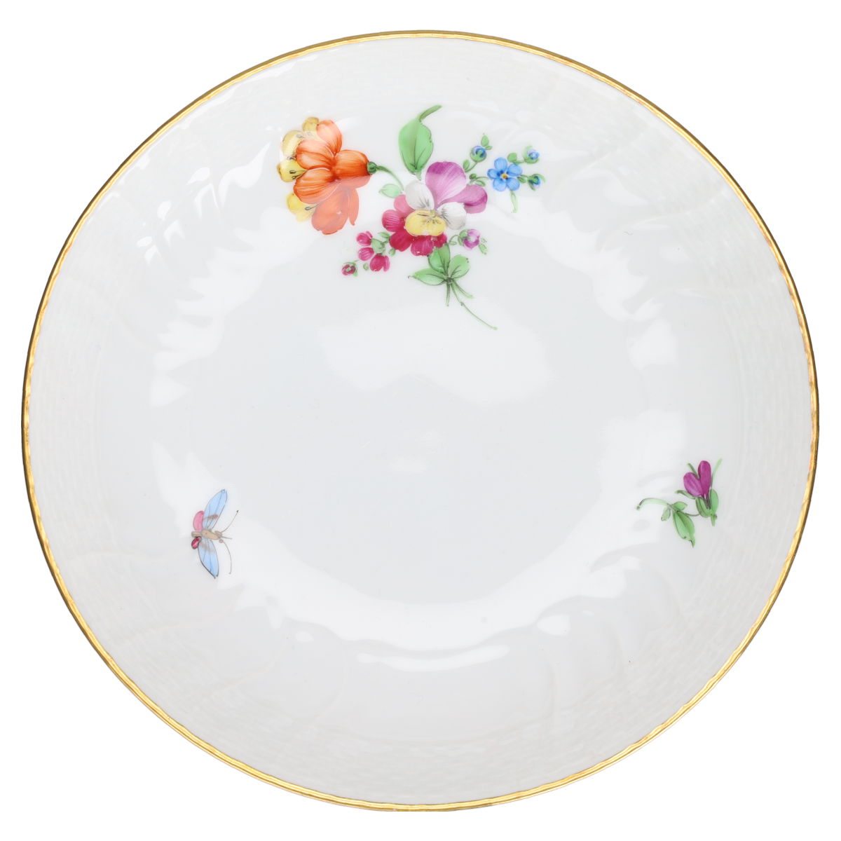 Untertasse für Kaffee Motiv Blüte Orange