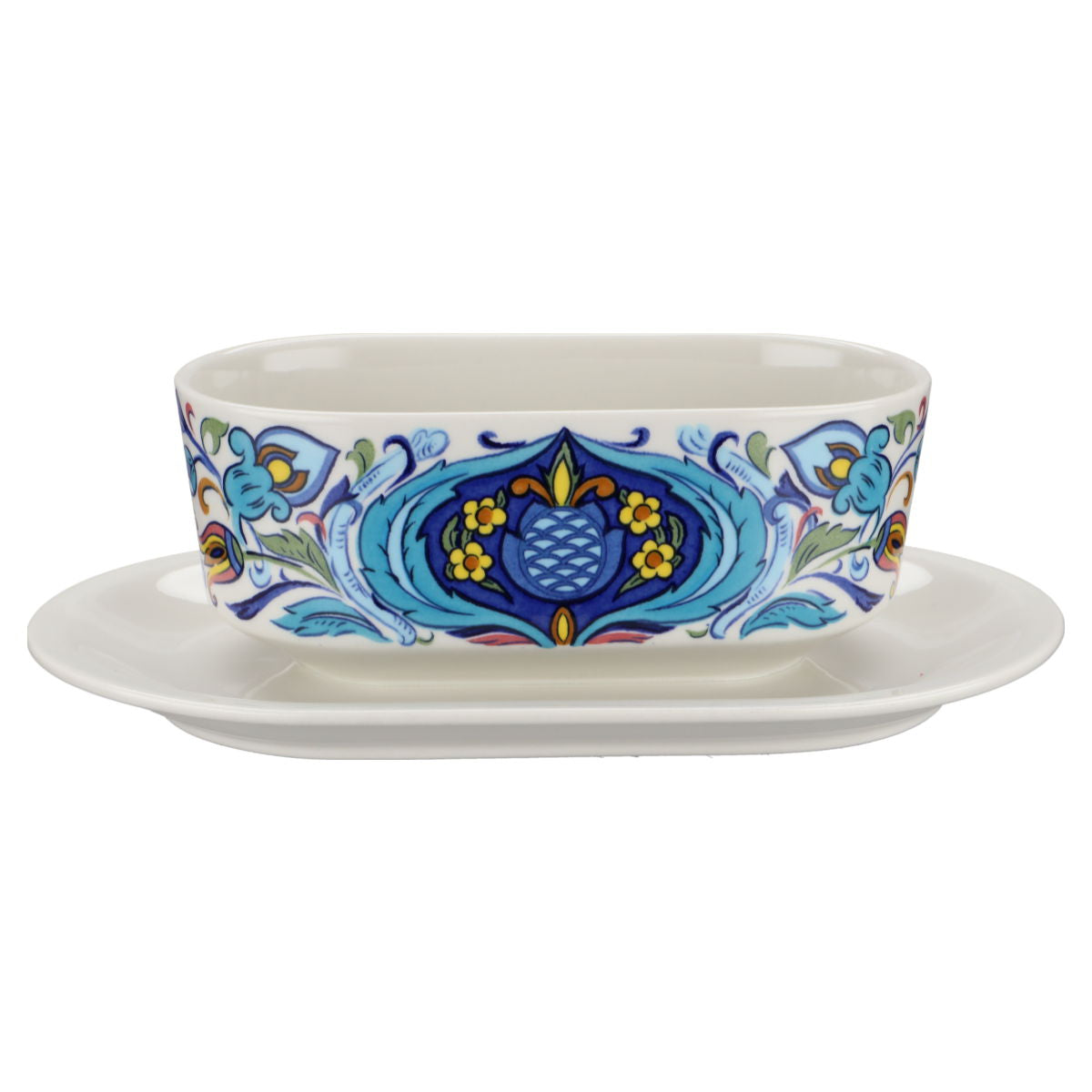 Sauciere mit Teller einteilig